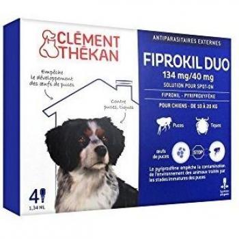 Clément Thékan Fiprokil Duo Chien 10 à 20kg 4x1.34ml
