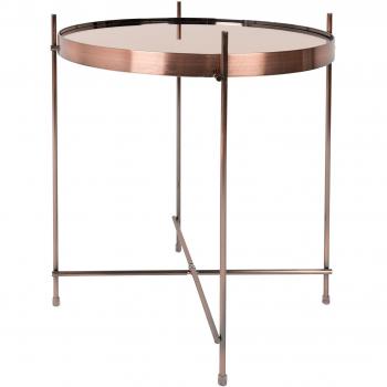 Zuiver Cupid mesa baja cristal, color Cobre, talla M, 43 x 43 x 45 cm