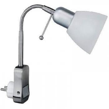 Lámpara de Enchufe Ligara, 1 Foco E14, Sin Bombilla, Con Brazo Flexible y Interruptor, Intercambiable
