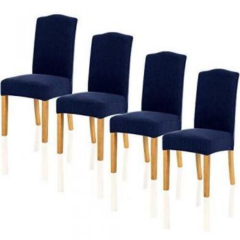 TIANSHU Fundas para sillas Pack de 4,Poliéster Elástica Fundas sillas Duradera Modern Bouquet de la Boda Hotel Decor Restaurante