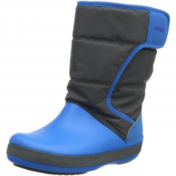 Crocs LodgePoint Snow Boot, Botas de Nieve Unisex Niños, Gris