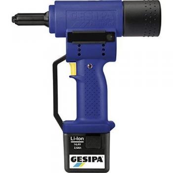 Herramienta eléctrica de remachado a batería PowerBird® Gesipa, Fuerza de ensamblaje 13000 N, Curso de trabajo 20 mm