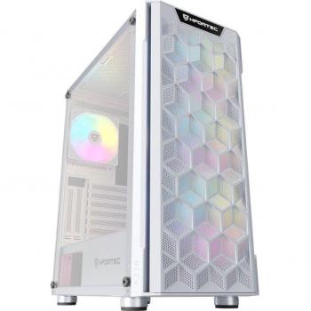 Caja ATX Nfortec Azir White con Panel Lateral de Cristal Templado y Conexión USB 3.0 en Color Blanco