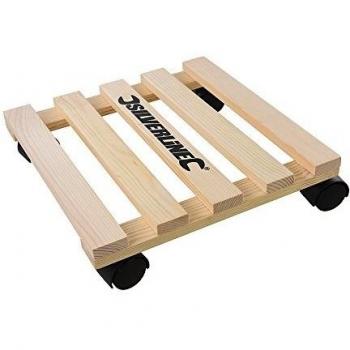 Silverline Tools 295928 Plataforma Cuadrada con Ruedas para Plantas y Macetas, 0