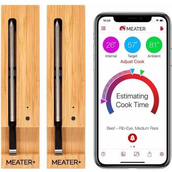 Meater 2 unidades de navidad ahorre z20 version de 50 m del termometro inteligente de carne para el horno e bbq
