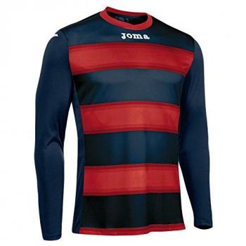 Joma Europa III Camiseta de Juego Manga Larga, Hombre, Marino/Rojo, 2XS