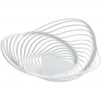 Alessi Aco02 W Trinity - Cesta de acero de colores con resina epoxídica, color blanco, diámetro 26 cm
