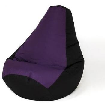 Sako Bolso Puf Pera XL Negro-Morado 130 x 90 cm