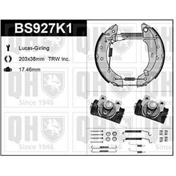 QUINTON HAZELL Kit de frenos, disco de tambor para RENAULT Clio, Twingo, Thalia, Symbol y DACIA Sandero, Logan, Solenza - Juego de zapatas de frenos BS927