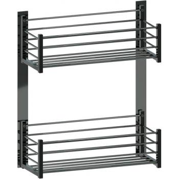 Beltrán - Jabonera rectangular doble con tornillos Deluxe