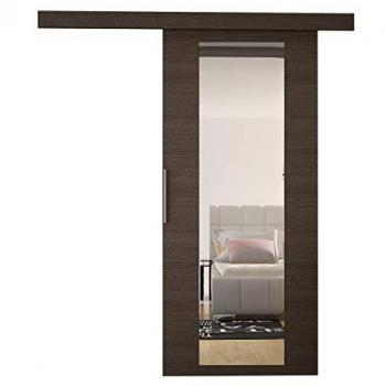 Puerta Corredera con Espejo Opera 90 IV - Tiradores de Aluminio Sólido, Sistema de Cierre Automático, Espejo Frontal