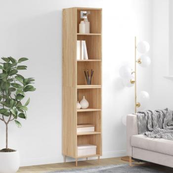 Aparador de madera multicapa color roble Sonoma 34.5X32.5x180 cm