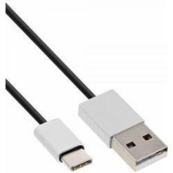 Cable USB 2.0 de 5 m, Aluminio Negro, USB A a USB C