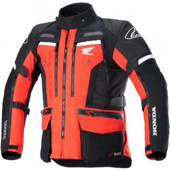 Chaqueta textil impermeable Alpinestars Honda Bogota Pro Drystar - Negro Rojo (S)