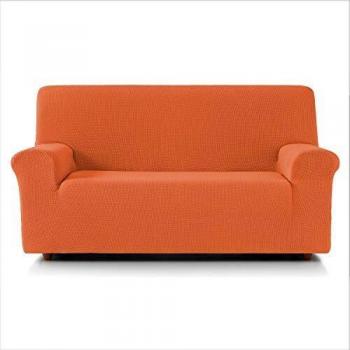 Eiffel Textile Nimes Funda para Sofá, Algodón, Naranja, 4 Plazas, 190 x 195 x 2 cm