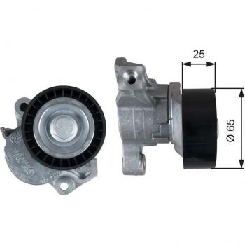 Tensor de correa poli V DriveAlign® GATES T39357 con polea tensora integrada, diseñado para un rendimiento óptimo en sistemas de transmisión de potencia, fabricado por la marca GATES, compatible con correas poli V y proporciona
