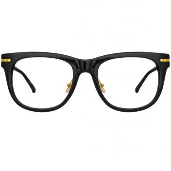 Linda Farrow CHRYSLER LF43A Asian Fit C1 Women’s Eyeglasses Black Size 53 - Blue Light Block Available