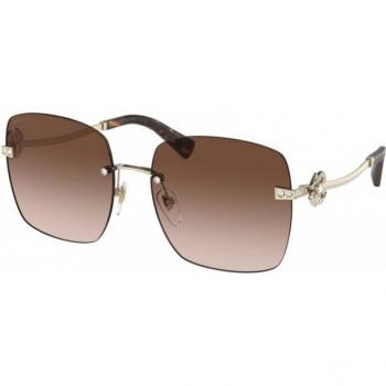 Bvlgari Bv6173b col. 278/13 Woman Square Gold Sunglasses, Stylish Yellow Female Sunglasses, Size: 58 MM