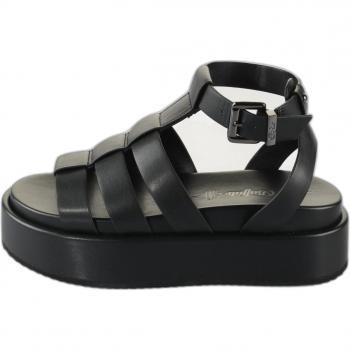 Buffalo Noa Greek Vegan Black Women's Sandals - EU 37 Synthetic Rubber