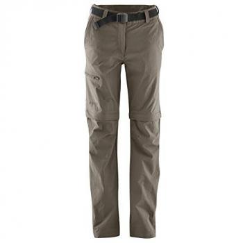 Maier Sports Nata Women's Zip-Off Hiking Pants with 3 Pockets, Regular Fit, Mud Brown