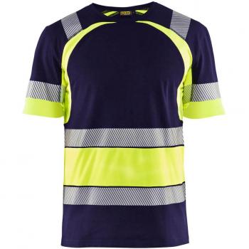Blaklader High Visibility T-Shirt Marine/Fluorescent Yellow XL