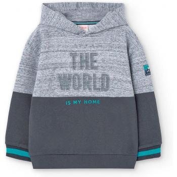 Sudadera de niño bicolor con capucha Boboli