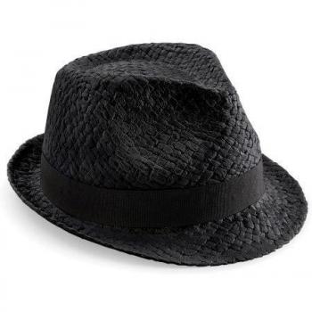 Beechfield - Sombrero de paja Modelo Trilby Festival Unisex Hombre Mujer - Fiesta / Ibiza