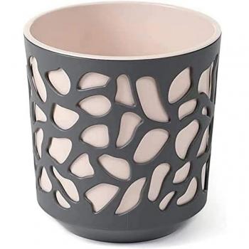 Maceta DUET 250 Antracita y Beige Claro - Elegancia para tu Hogar