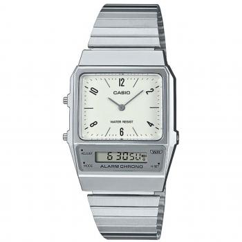 Reloj Casio Vintage AQ-800E-7A2EF Analógico-Digital para Hombres con Correa de Acero Inoxidable y Resistencia al Agua 3 ATM