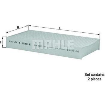 Mahle Siervo filtro la122/S Interior filtro de aire