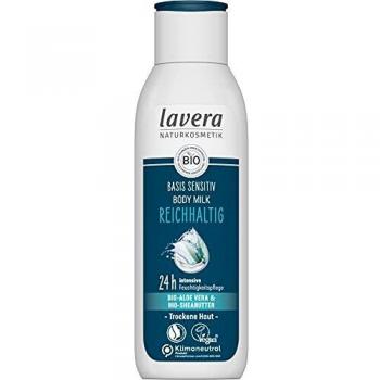 Lavera Basis Sensitiv Rich Body Milk with Organic Aloe Vera & Shea Butter, 250 ml