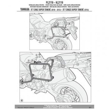 Givi Fijación Para Maletas Laterales Monokey para Yamaha Xt 1200 Z/ZE Super Tenere - Portamaletas laterales compatible con maletas monokey, diseñado específicamente para varios modelos de Yamaha, incluyendo la XT