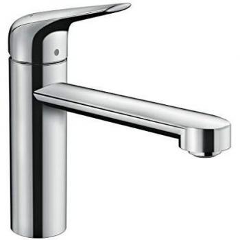 Grifo de Cocina Hansgrohe Focus M42 120, Monomando, Baja Presión, Caño Giratorio 360°, Cromado