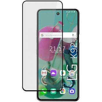 Protector Cristal Templado Completo 5D Full Glue Negro para LG K92 5G