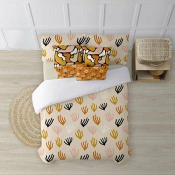 Funda Nórdica Indiana Multicolor 100% Algodón 175 Hilos 155 x 220 cm para Cama de 90