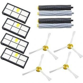 Mangobuy 12pcs/lot desechos Extractor conjunto & HEPA filtro y lado cepillo de repuesto para IROBOT ROOMBA 800 Serie 870 880 aspiradora