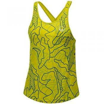 Wild Country Flow Tank Tops - Camiseta sin mangas para mujer, Whin amarillo impreso, medium