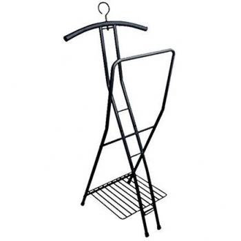 Perchero de Piso Barnizado Negro, 42x47x113 cm