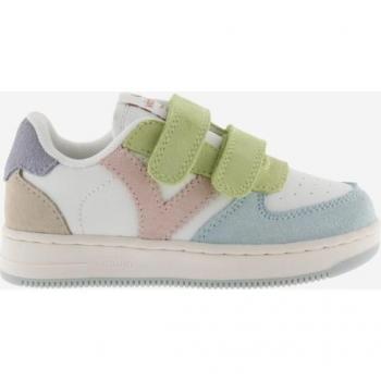 Victoria Multicolor Suede Baby Sneakers with Velcro Straps 1124116
