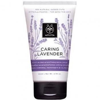 Apivita Caring Lavender Moisturizing & Soothing Body Cream for Sensitive Skin - 150ml