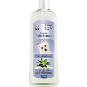 ICA CHPM21 Champú Especial Pelo Blanco con Aloe Vera para Perros