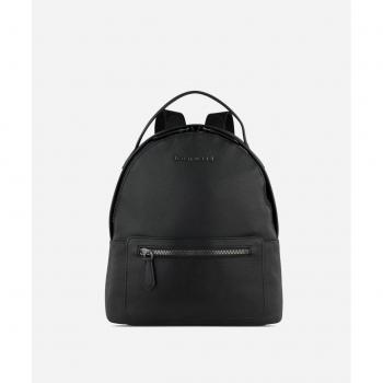 Mochila Bella City Bugatti 28 cm negra de poliuretano para dama