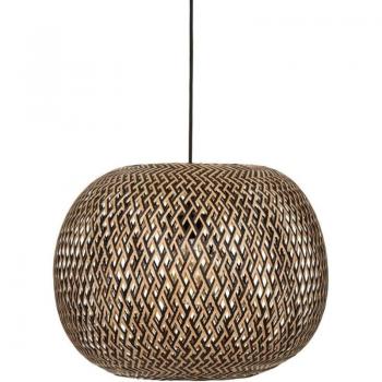 Lámpara de suspensión en bambú Sinai - Beige y Negro - D 45 cm