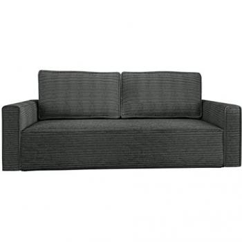 Sofá-cama Stamford 105 con caja de ropa de cama, 90x216x92cm, tapizado en cord