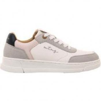 Zapatillas deportivas mujer Mustang Slam Blanco con cierre de cordones y puntera redonda