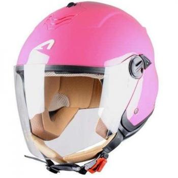 Astone Helmets - MINIJET S monocolor - Casque jet - Casque jet usage urbain - Casque compact - Coque en polycarbonate - Lipstick M