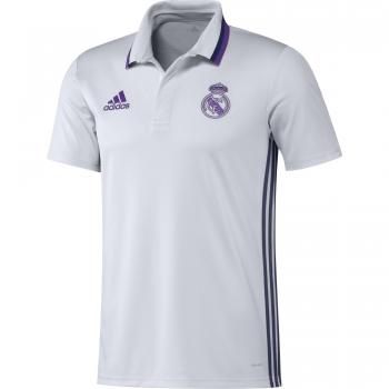 adidas Real Madrid Cf Cl Polo, Hombre, Blanco / Morado, XL