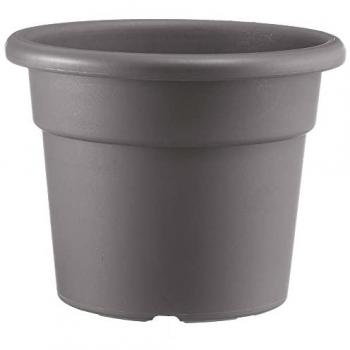 Maceta Cilíndrica de Polipropileno Gris Ø 40 cm para Jardín