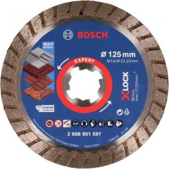Disco de corte con diamante EXPERT MultiMaterial X-LOCK de 125 x 22,23 x 2,4 x 12 mm