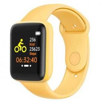 Smartwatch Smartek SW-732 Amarillo - Fitness, Notificaciones WhatsApp, Control Pulsaciones, Calorías, Presión Sanguínea, Ritmo Cardíaco, Sueño, Recordatorios Inteligentes, Selfie Remoto